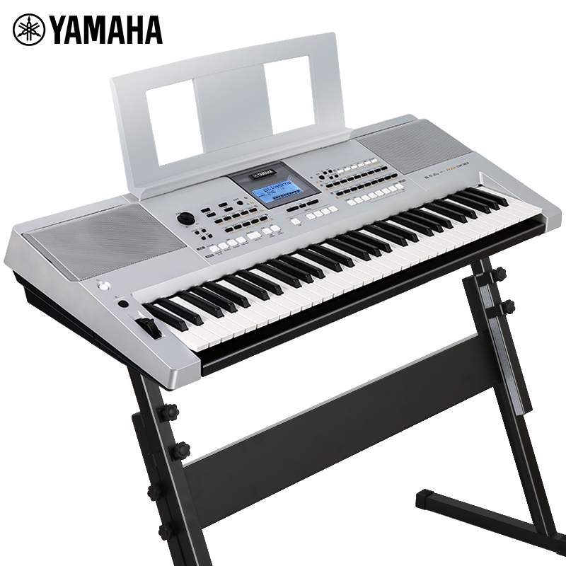 雅马哈(YAMAHA)电子琴贵族银KB308儿童成年专业演奏教学61键官方标配+全套配件